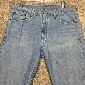 Levi Strauss 505 Jeans Mens W36 L34 Light Wash Straight Fit Denim Pants